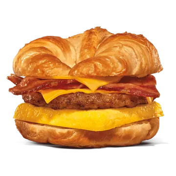 Bacon, Sausage, Egg, & Cheese Croissan’wich